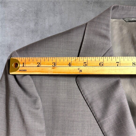 CANALI Made in Italy 40L US Gray Mens Blazer Sport Coat Jacket SUPER120*S Wool - Picture 8 of 16